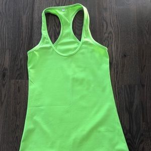 Lululemon cool racerback tank sz 4 neon green